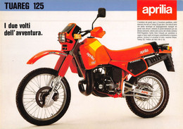 09866 "APRILIA TUAREG 125"  VOLANTINO ILLUSTRATO ORIGINALE - Motor Bikes