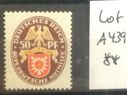 DEUTSCHES REICH  434  POSTFRISCH **  A 439 - Sonstige & Ohne Zuordnung