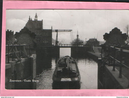 NETHERLANDS HOLLAND Noord-Holland Zaandam OUDE SLUIS POSTALLY USED ZAANDAM 1948 RP REAL PHOTO - Zaandam