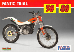 09870 "FANTIC TRIAL 50 / 80"  VOLANTINO ILLUSTRATO ORIGINALE - Motos