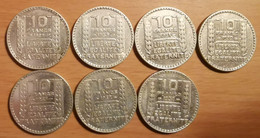 France - 10 Francs Turin Argent - Lot De 7 Pièces - Années 1929;30;31;32;33;34;38. - K. 10 Francs
