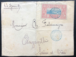 France Colonies Françaises Lettre Cote Des Somalis N°12 25c Rose & Bleu Obl Dateur Bleu De Djibouti  Pas Courant ! - Covers & Documents