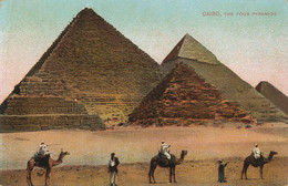 Cairo The Four Pyramids  Hand Colored Lichtenstern Harari Camel Dromadaire - Pyramids
