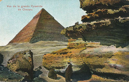 Vue De La Grande Pyramide De Cheops  Hand Colored Max Rudmann - Piramidi