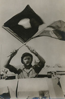 Real Photo Size 10/15 Tripolitania   Signals In A Tank Blindés Char  French Free Troops WWII - Libia