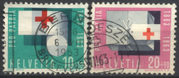 Suisse, 1963, Pro Patria, Croix Rouge, 10+10, 20+10 C., Oblitérés - Otros & Sin Clasificación