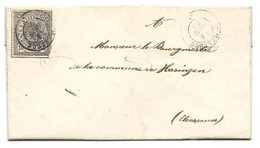 N°17 - 10 Centime Violet-gris Foncé Obl. Dc De ETTELBRUCK sur Lettre Du 14 Novembre 1878 Vers Hosingen  - W1232 - 1859-1880 Coat Of Arms