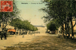 Bourgoin * Le Champ De Mars * Place * Cpa Toilée Colorisée - Bourgoin