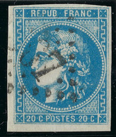 FRANCE CLASSIQUE: Le Y&T 46B, Ni Pli Ni Aminci, Obl. GC 1567 (Foumires, Nord, Ind.3) - 1870 Uitgave Van Bordeaux