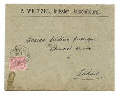 N°51 - 10 Centime Rose-rouge Obl. Dc De LUXEMBOUR-VILLE * sur Lettre (en-tête P. WEITZEL Huissier) Du 28-7 1891 Vers Die - 1882 Allegory