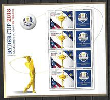 France 2018 Bloc N° 142 Neuf Golf Ryder Cup Tirage 30 000 Cote 55 Euros - Mint/Hinged