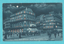 * Brussel - Bruxelles - Brussels * Place De La Bourse, Rues Auguste Orls Et Paul Devaux, Animée, Tram, Lune, Moon, TOP - Brussels (City)