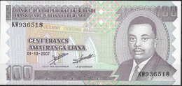 BURUNDI  UNC  100 FRANCOS  2006  PREFIX KW  P37E - Burundi