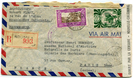 Lettre De Nouméa 26 Juin 1945 Avec Cachet Et Bande De Censure - TP Maury 145 + 247 - R 6270 - Storia Postale