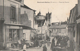 MONTREUIL -BELLAY  - Place Du Marché. Belle Carte . Rare - Montreuil Bellay
