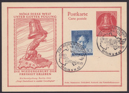 Mi-Nr. P29, "1. Mai 1952", Pass. ESst-. Zusatzfr. MiNr. 87 - Cartes Postales - Oblitérées