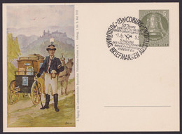 Mi-Nr. PP12 D2/02, "Postillion Mit Kutsche", 1953, Pass. Sst. - Private Postcards - Used