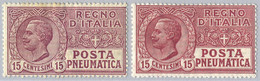 ITALY KINGDOM ITALIA REGNO 1927-28 POSTA PNEUMATICA (Sass. 12-13) NUOVA OFFERTA! - Posta Pneumatica