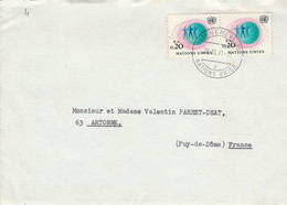 NATIONS UNIES LETTRE DE GENEVE POUR LA FRANCE 1971 - Briefe U. Dokumente