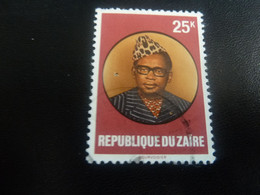 Zaire - Général Mobutu - Président - Val 25 K - Multicolore - Oblitéré - Editions Courvoiser - - Oblitérés