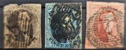 Delcampe - BELGIUM 189-50 - Canceled - SC# 3, 4, 5 - 1849-1850 Medallones (3/5)
