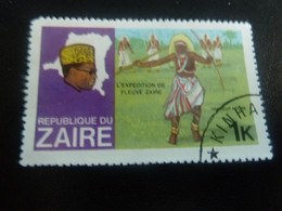 Zaire - L'Expédition De Fleuve Zaire - Danseur Ntore - Val 1 K - Multicolore - Oblitéré - - Used Stamps