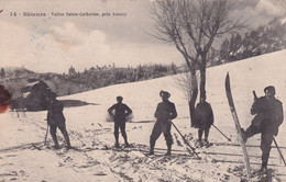 SKIEURS  Vallée Sainte Catherine ,près D'Annecy Avec Tampon  Du 11é Chasseurs - Deportes De Invierno