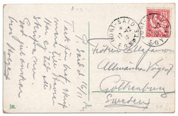 1912 Port Said, Egypt To Sweden - 10c Mouchon - Brieven En Documenten