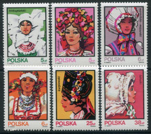 POLAND 1983 Costumes: Women's Headdresses MNH / **.  Michel 2891-96 - Unused Stamps