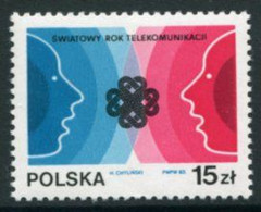 POLAND 1983 World Communications Year MNH / **.  Michel 2887 - Nuovi