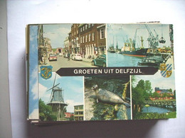 Nederland Holland Pays Bas Delfzijl Met Zeehondje, Molen En Schepen - Delfzijl