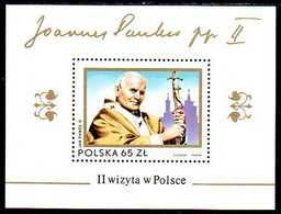 POLAND 1983 Papal Visit Block MNH / **  Michel Block 91 - Blocks & Kleinbögen