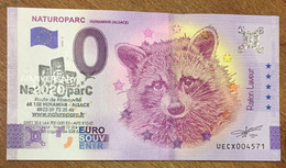 2020 BILLET 0 EURO SOUVENIR DPT68 HUNAWIHR NATUROPARC RATON LAVEUR ANNIVERSAIRE AVEC TAMPON ZERO 0 EURO SCHEIN BANKNOTE - Prove Private