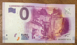 2016 BILLET 0 EURO SOUVENIR DPT 13 CARRIÈRES DE LUMIÈRES ZERO 0 EURO SCHEIN BANKNOTE PAPER MONEY BANK - Privéproeven