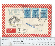 Turkey Izmir Hukumet Registered To Boston Mass Sept 7 1972..............(Box 2) - Storia Postale