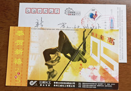 High Jump Athlete,China 2005 Sanwei Chemical Group Advertising Pre-stamped Card - Salto