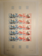 TAAF T.A.A.F. ** Feuille N° 106 Poste Aérienne - Bateau Navire "La Curieuse" 1989 25.10.88  1988 - Blocks & Sheetlets