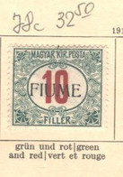 HUNGARY 1918 ITALIAN OCCUPATION "FIUME" #J8c  MH - Unused Stamps