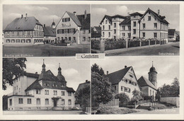 Gerstetten,  Rathaus, Schulhaus, Bahnhof-Hotel, Obere Kirche, Um 1950 - Heidenheim