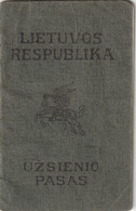 LITHUANIA  Passport 1934 - Passeport LITHUANIE – Reisepaß – Revenues/Fiscaux - Documenti Storici