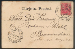 1901 Germany Deutsche Seepost Oval Pmk On Card HSA Line Posted At Tenerife - Autres & Non Classés