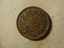 MONNAIE FRANCE 5 FRANCS 1945 C LAVRILLIER - 5 Francs