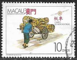 Macau Macao – 1987 Traditional Transportas 10 Avos Used Stamp - Usados