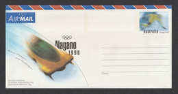 AUSTRALIA 1998 Winter Olympics, Nagano: Pre-Paid Envelope DAMAGED/UNUSED - Invierno 1998: Nagano