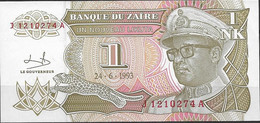 ZAIRE  UNC  1 ZAIRE  1993 - Zaïre