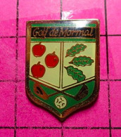 810G Pin's Pins / Beau Et Rare / THEME : SPORTS / GOLF DE MORMAL BLASON POMME FEUILLES DE CHENE - Golf