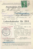 NN Streifbandvs  "Lehrerkalender 1914, Zürich" - Werthenstein  (Rechtzeitig Zurückgewiesen)       1913 - Brieven En Documenten