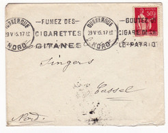 Lettre 1935 Dunquerke Nord Cassel Flamme Fumez Des Cigarettes Gitanes Tabac - 1932-39 Paz