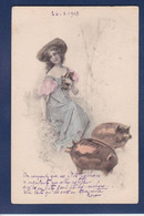 CPA Type VIENNE Buste Viennoise Femme Girl Woman Circulé Cochon - Vienne