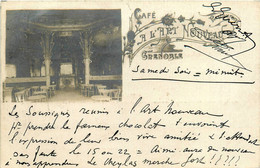 Grenoble * Carte Photo * Café Restaurant " à L'art Nouveau " Jugenstil * La Salle - Grenoble